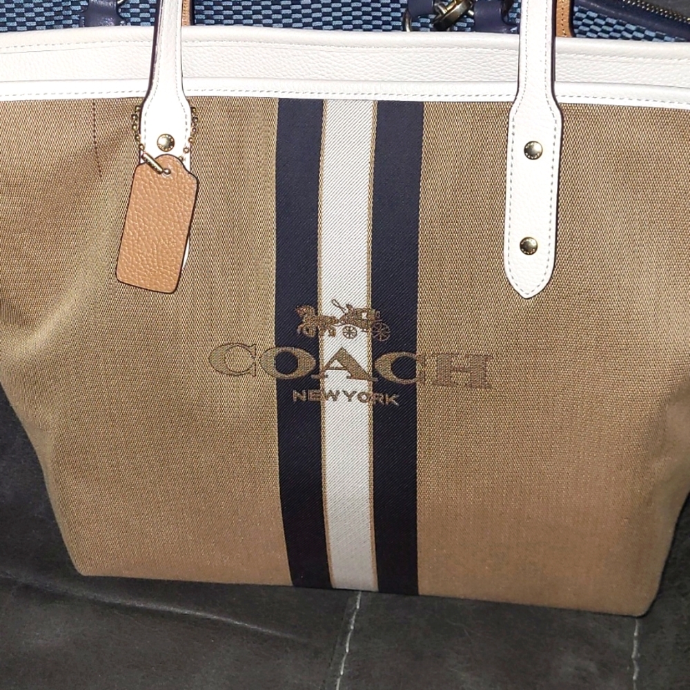 COACH Horse & Carriage Canvas Tote Bag